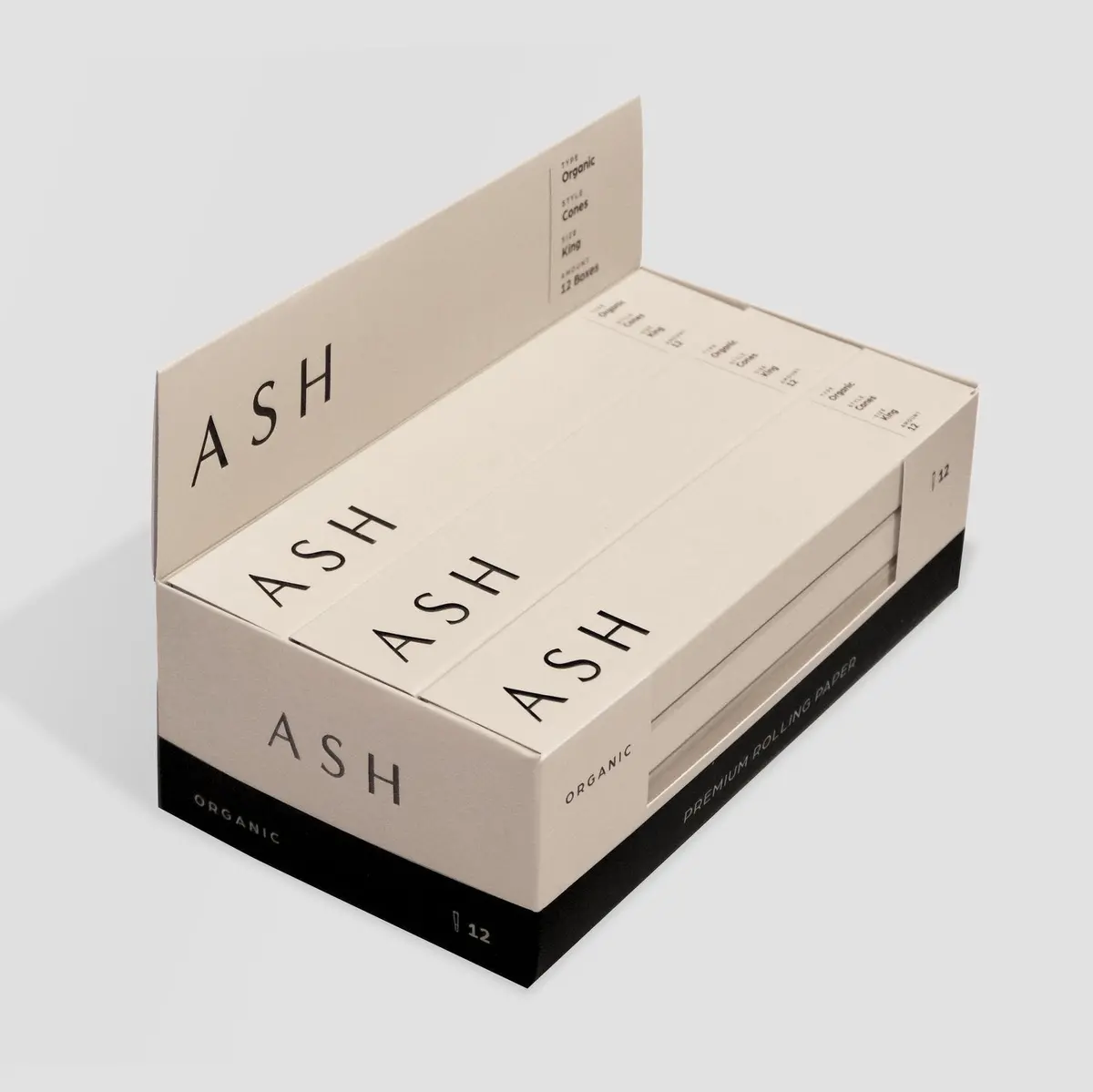 Ash Pre-Rolled Cones | Organic | 12 Count | Box 1