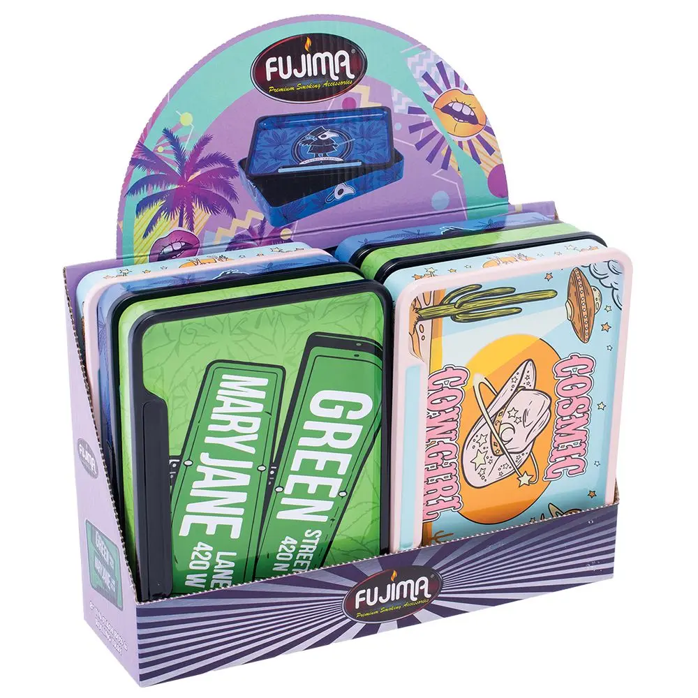 Fujima Rolling Tray Stash Box - Assortment / 8"X5.75" 6Ct 1
