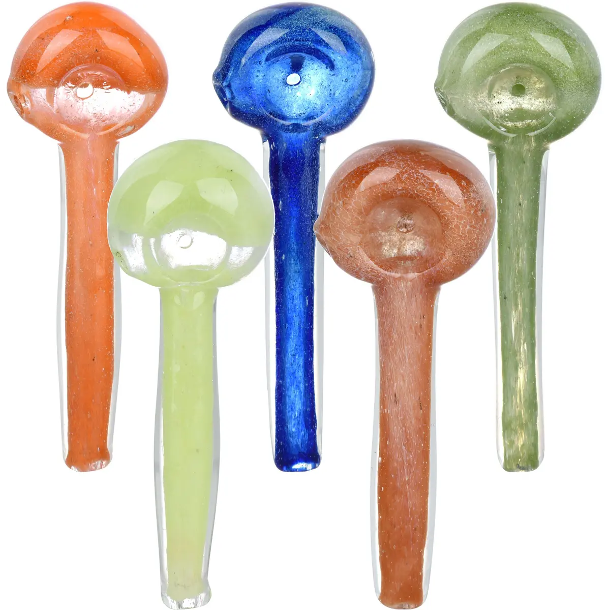 Simply Stated Skinny Handle Hand Pipe - 4" / Colors Vary 1