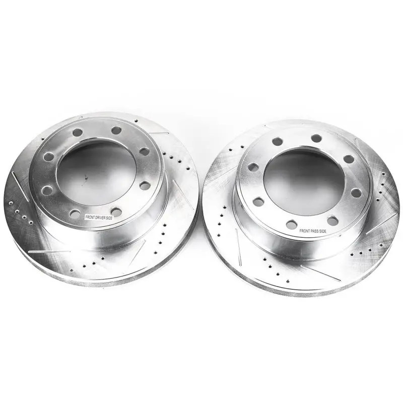 Power Stop 00-05 Ford Excursion Front Evolution Drilled & Slotted Rotors - Pair 1