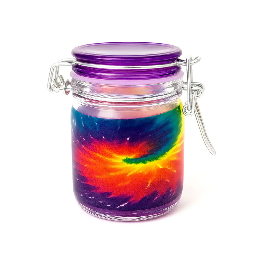 Airtight Glass Tie-Dye Storage Container With Locking Lid 1