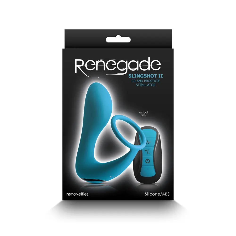 Renegade Slingshot Ii Cock Ring & Prostate Stimulator Teal 1