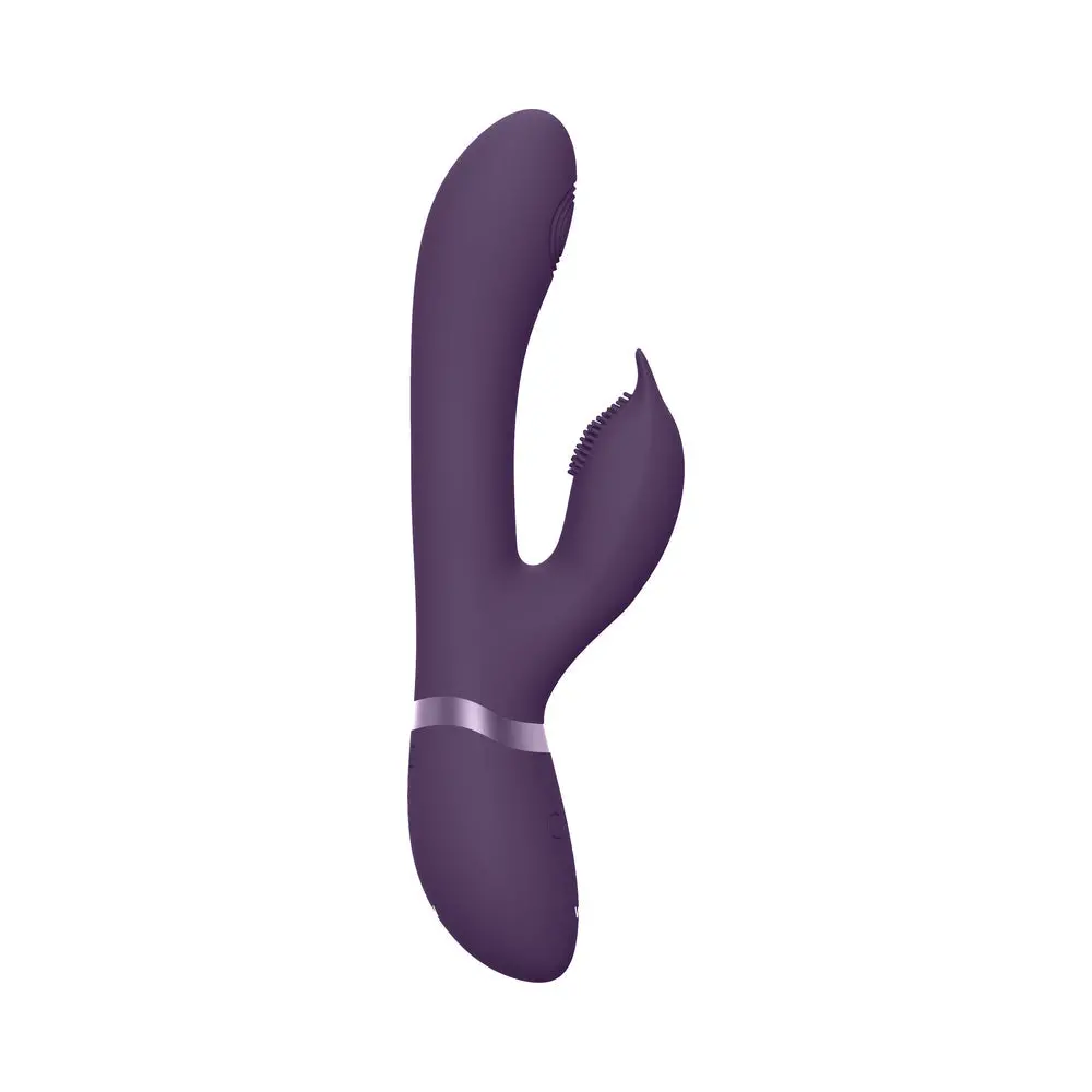 Vive Aimi Rechargeable Swinging Pulse-Wave Silicone Rabbit Vibrator Purple 2