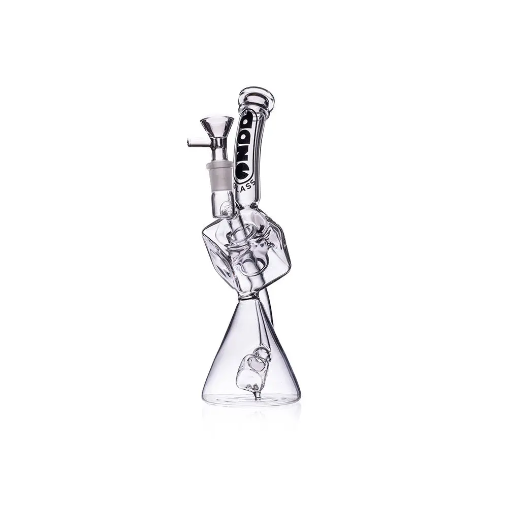 Daze Glass - 10" Recycler Style Cube Perc Glass Water Pipe 1