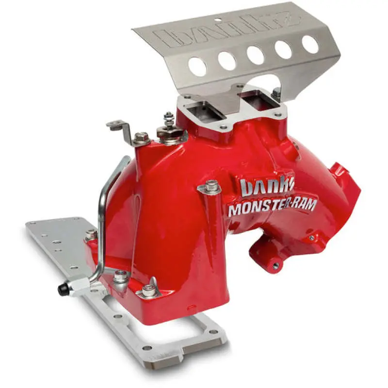Banks Power 2007.5-2012 Ram 6.7L Monster-Ram Intake System Gen-2 W/Fuel Line - Red W/Heater System 1