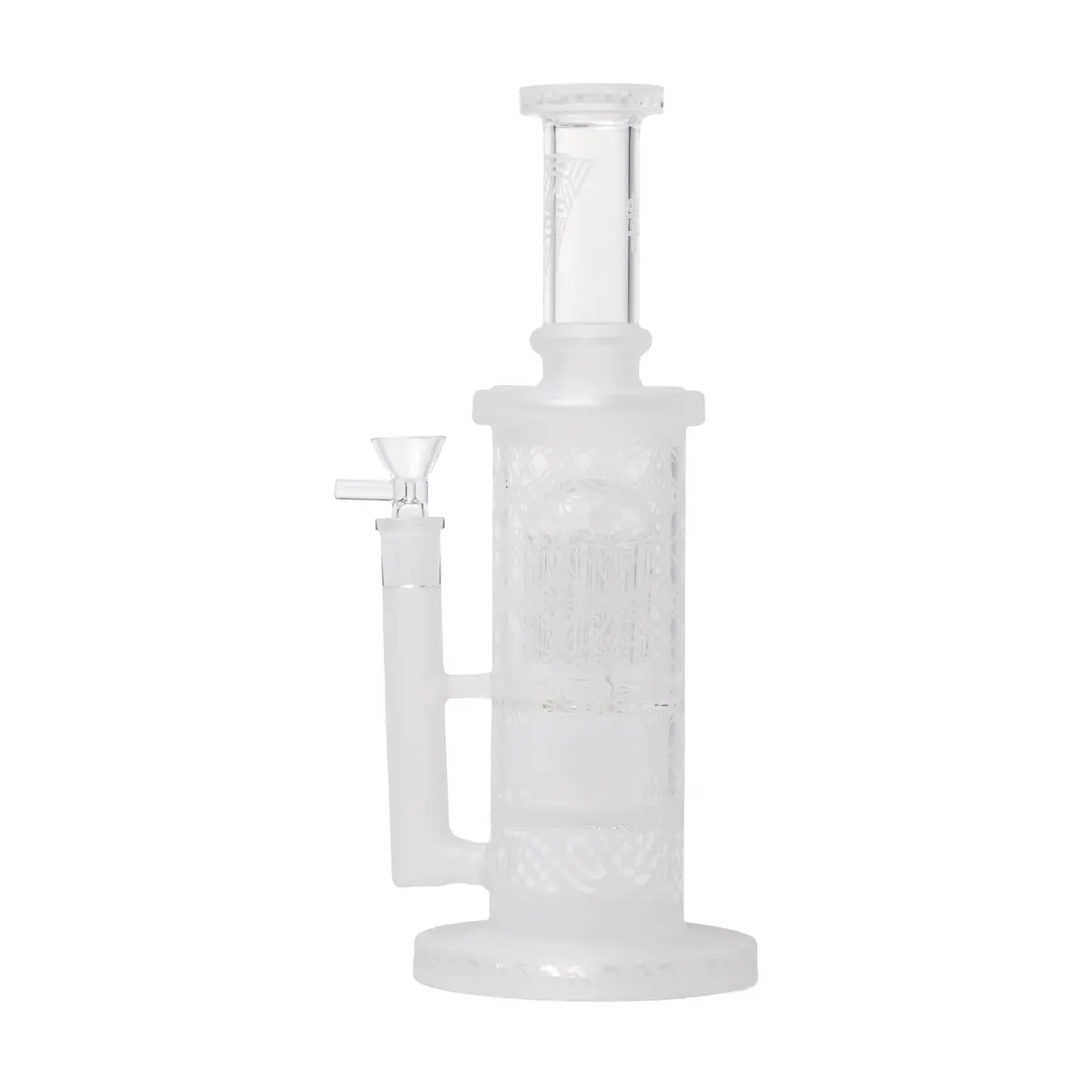 Human Grade Sacred Straight Sandblasted Glass Water Pipe 4