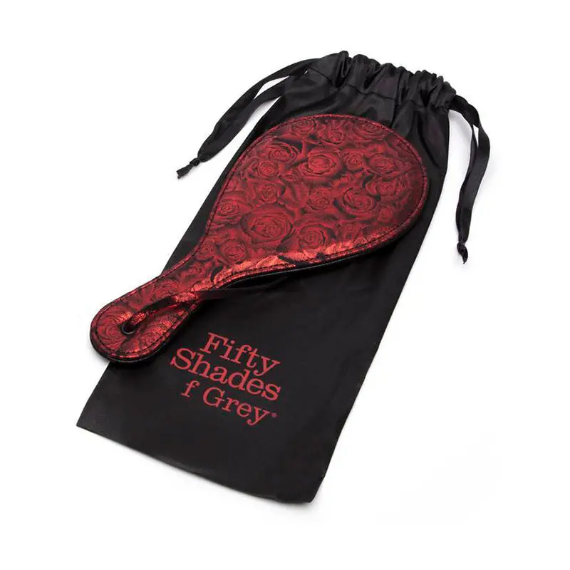 Fifty Shades Of Grey Sweet Anticipation Faux Leather Round Paddle Red 1