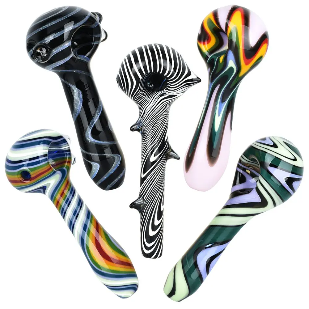 Mixed Illusions Assortment Glass Spoon Pipes - 4.5" 10Ct 1