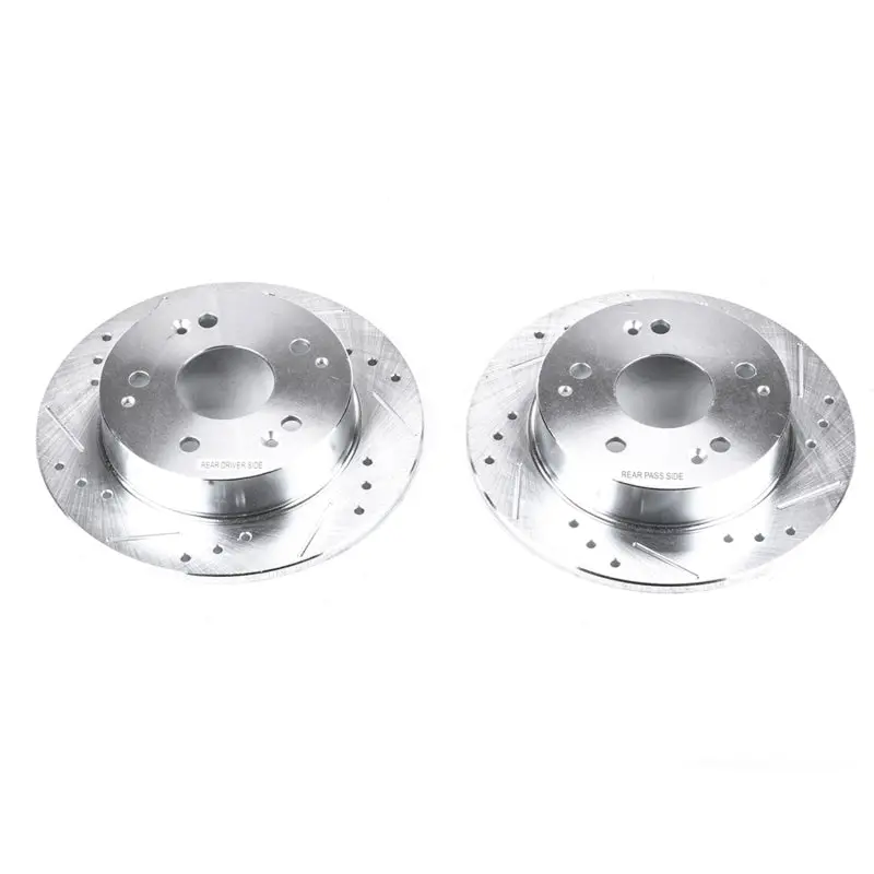 Power Stop 97-98 Acura Integra Rear Evolution Drilled & Slotted Rotors - Pair 1
