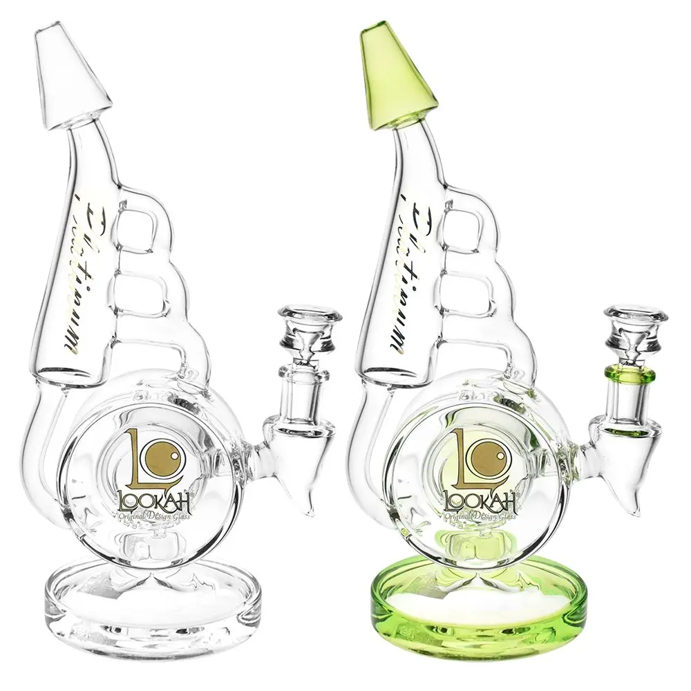 Lookah Glass Horn Recycler Water Pipe | 10.5" | 14Mm F 1
