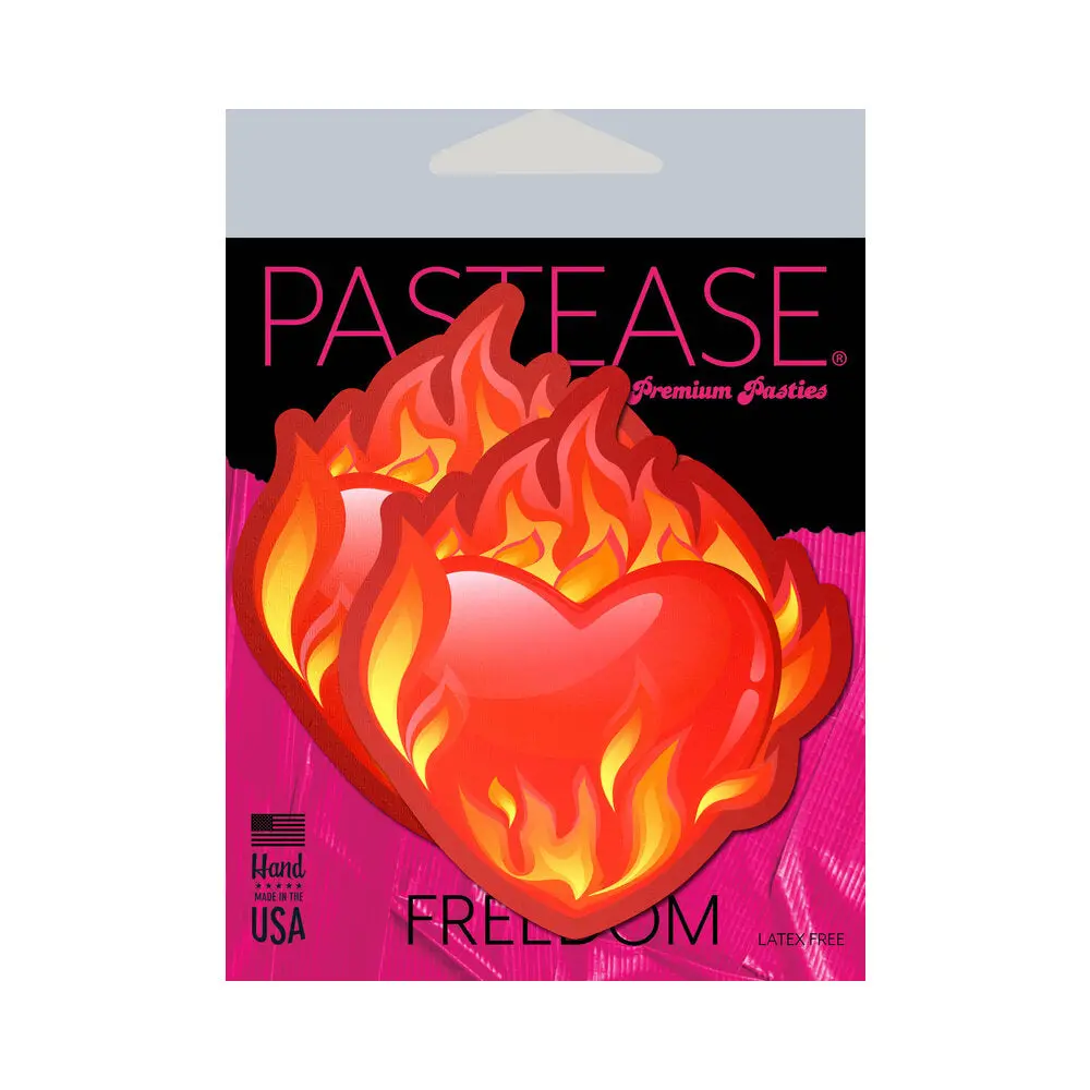 Pastease Flaming Heart Nipple Pasties 1