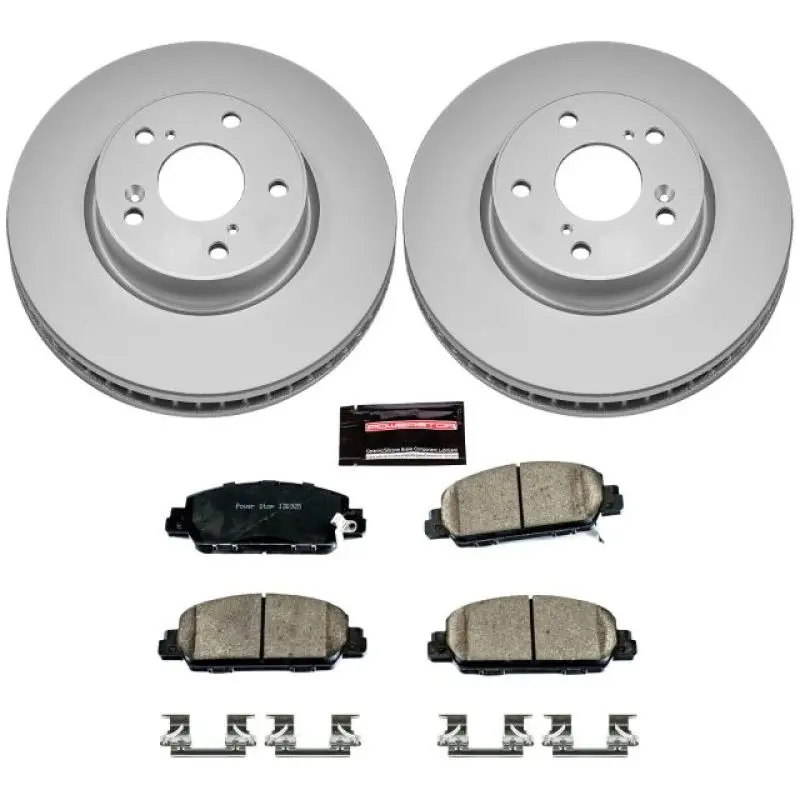 Power Stop 13-19 Honda Accord Front Z17 Evolution Geomet Coated Brake Kit 1