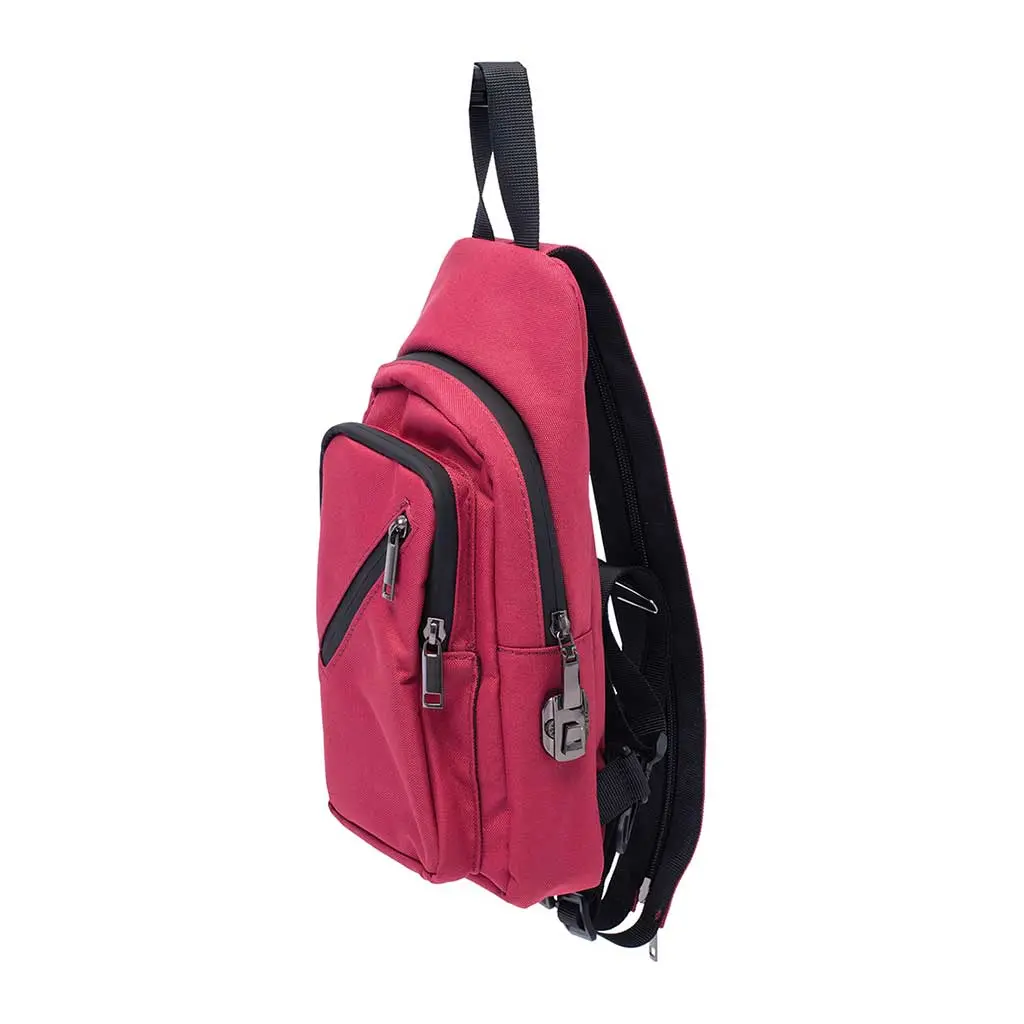 12In X 6In X 2In Smellproof Sling Bag - Wine Red 1