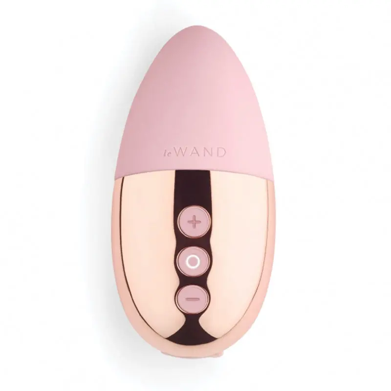 Le Wand Chrome Point Rechargeable Silicone Mini Vibrator Rose Gold 1