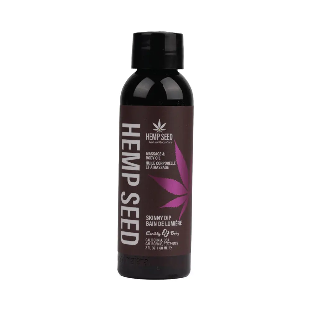 Earthly Body Hemp Seed Massage Oil Skinny Dip 2 Oz. 1
