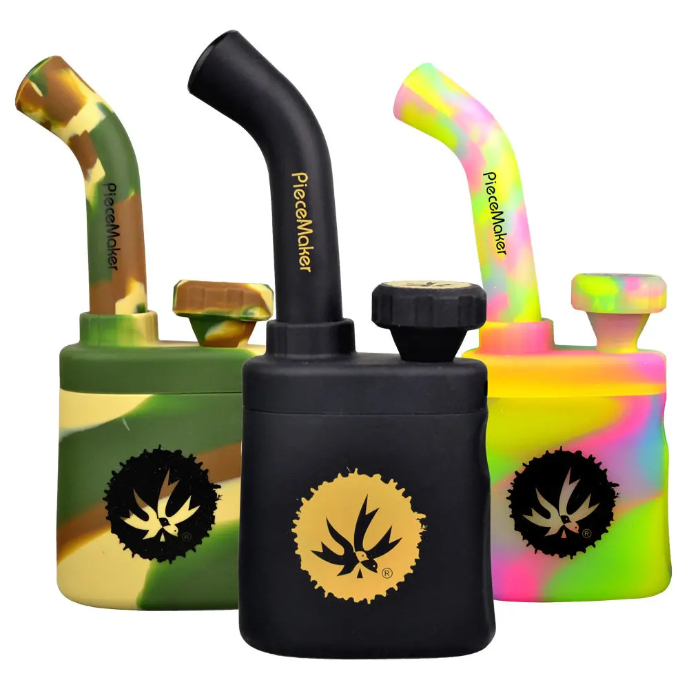 Piecemaker Klutch Silicone Water Pipe - 7" / Colors Vary 1