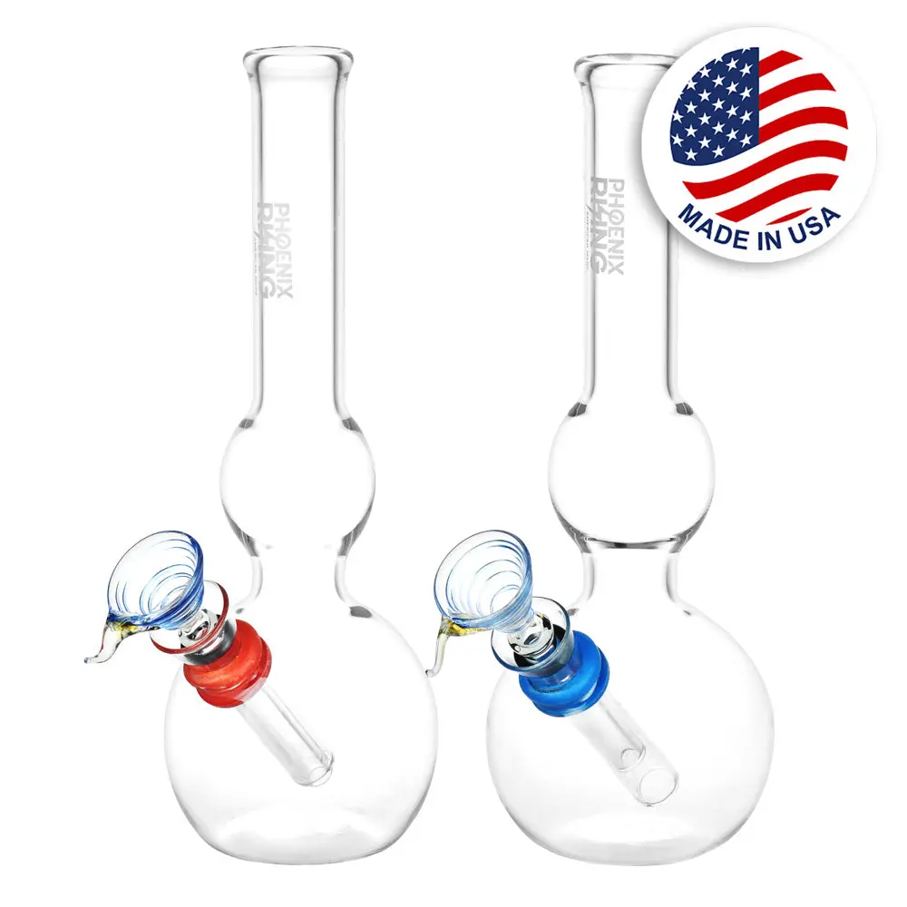 Phoenix Rising Classic Double Bubble Water Pipe - 8"/Colors Vary 1