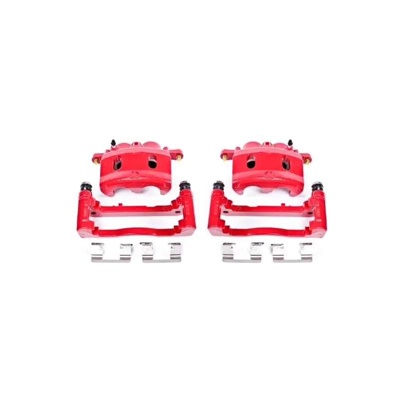 Power Stop 07-08 Cadillac Escalade Front Red Calipers W/Brackets - Pair 1
