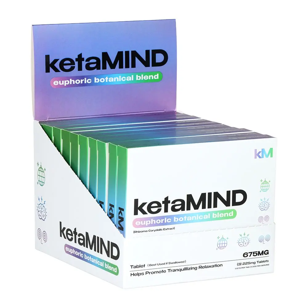 10Ct Display - Ketamind Euphoric Botanical Blend Tablets - 675Mg / 3Pc 1