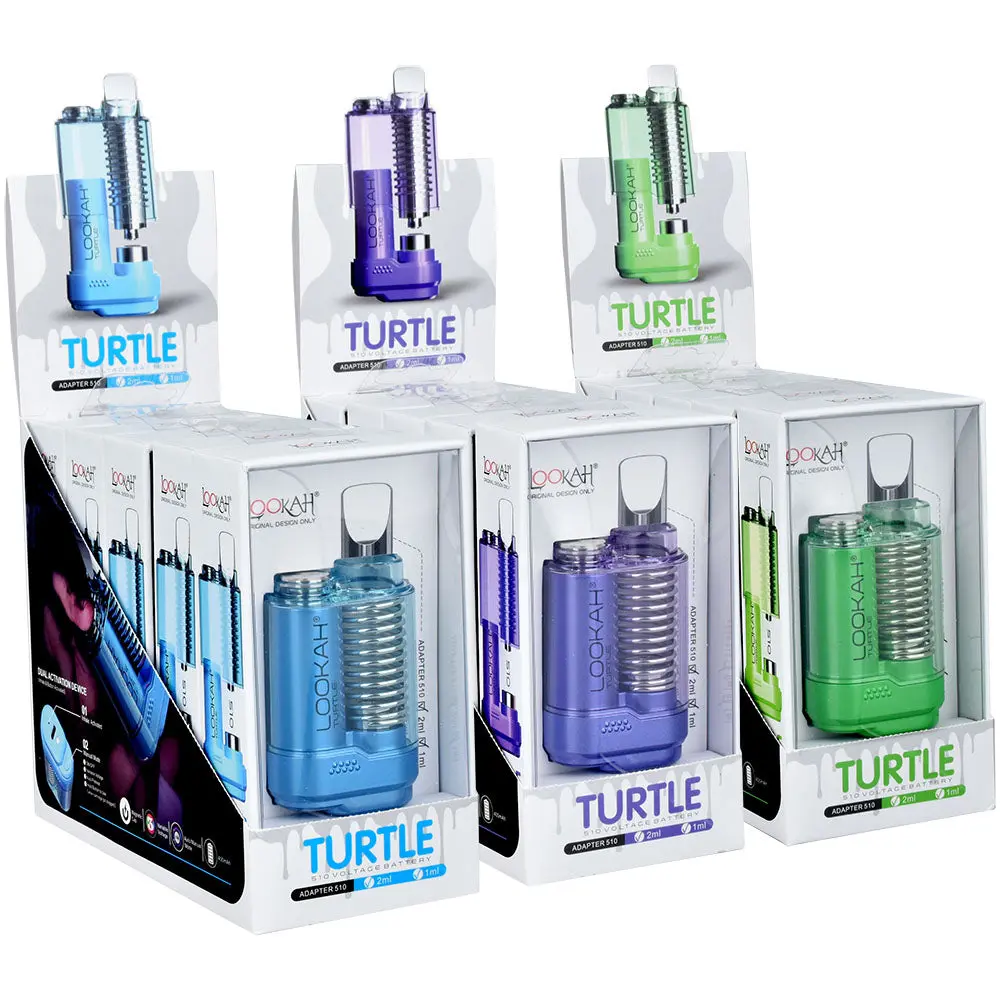 Lookah Turtle Variable Voltage 510 Battery | 500Mah | 5Pc Display 1