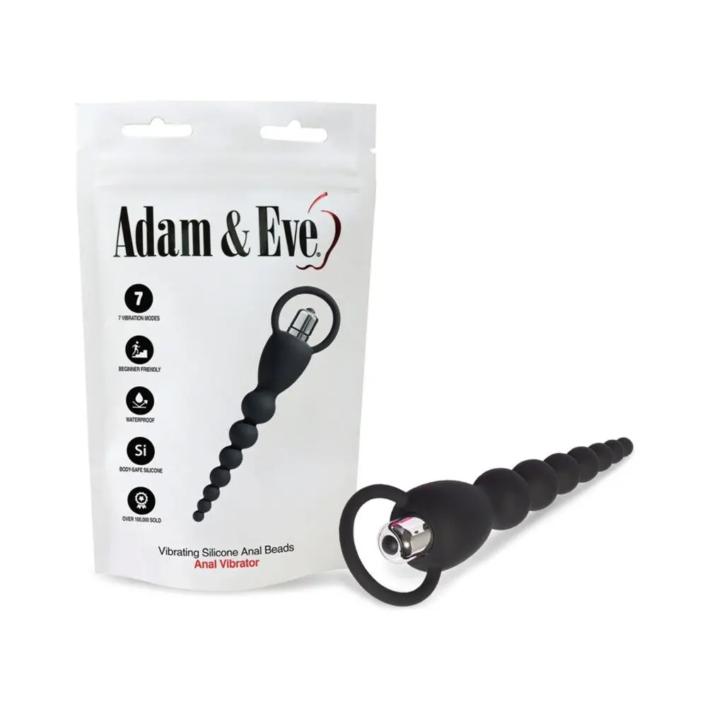 Adam & Eve Vibrating Silicone Anal Beads (Bag Packaging) 1