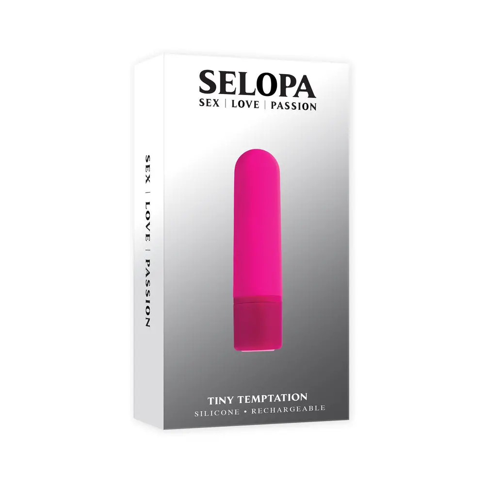 Selopa Tiny Temptation Rechargeable Silicone Bullet Vibrator Pink 1
