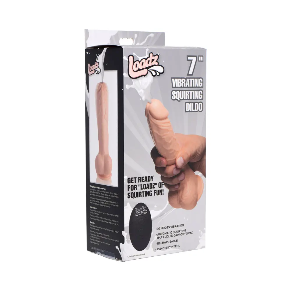 Loadz 7 In. Squirting Dildo Light 1