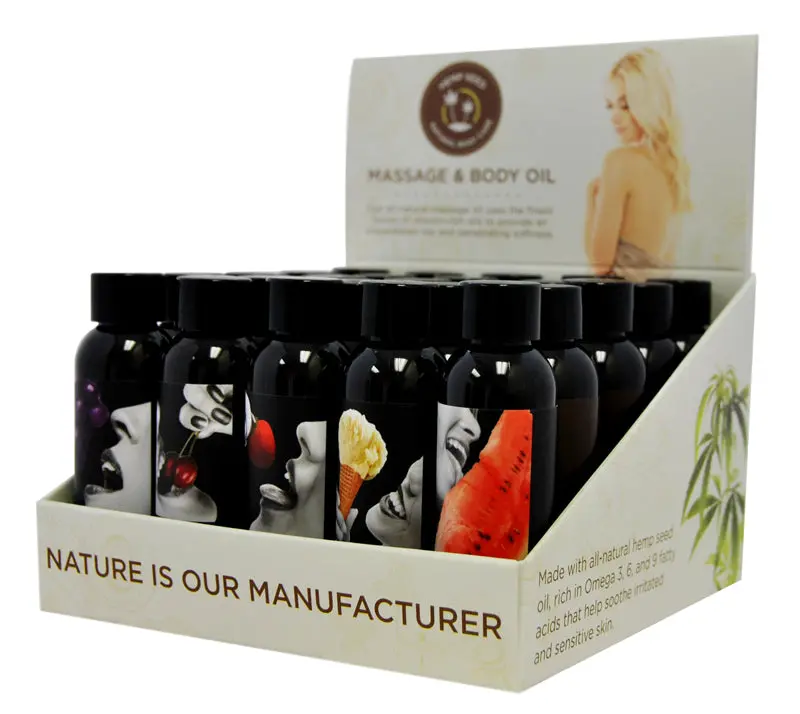 Earthly Body Edible Massage Oil Counter Display 2Oz 25Ct 1
