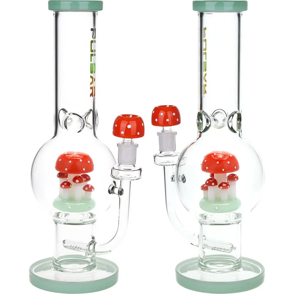 Pulsar Shroom Colony Perc Bubble Base Glass Water Pipe - 12.5" / 14Mm F 1