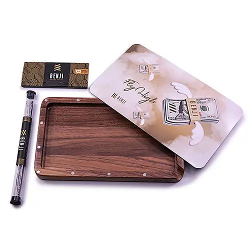 Benji - Walnut Tray W/ Magnetic Lid Kit - Fly High 1