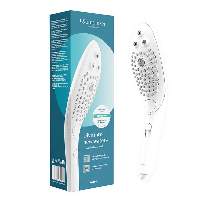 Womanizer Wave Shower Head Masturbator White 1