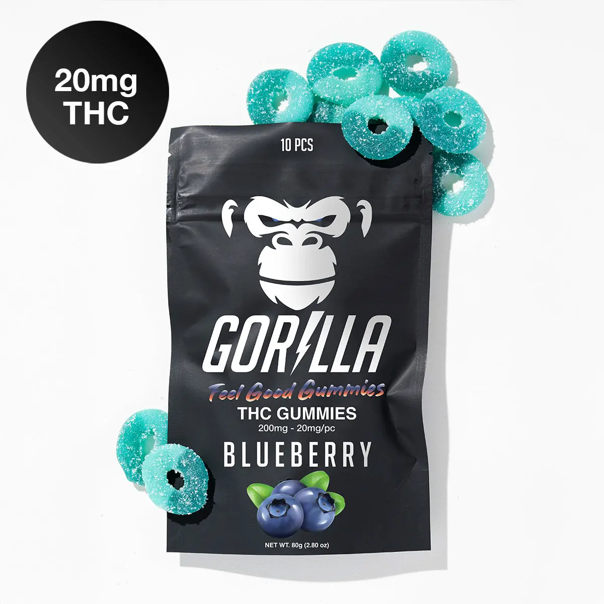 Gorilla Thc Gummies - 20Mg Delta 9 (10Pc) 2