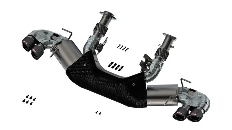 Borla 20-23 Chevy Corvette 6.2L V8 At W/O Npp 3In Atak Catback Exhaust - Carbon Fiber Tips 1