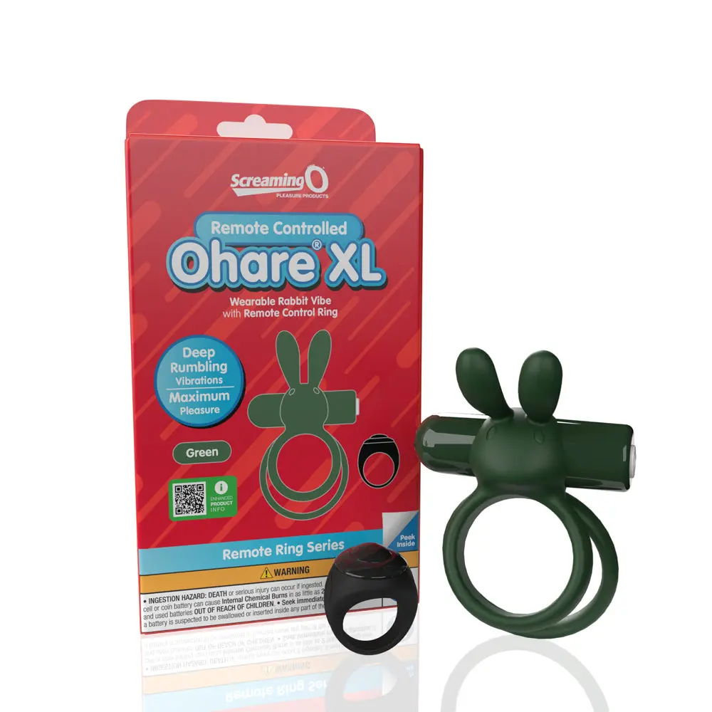 Screaming O Remote Controlled Ohare Xl Vibrating Ring Green 2