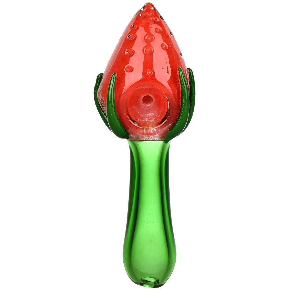 Strawberry Remedy Glass Hand Pipe - 5" 1