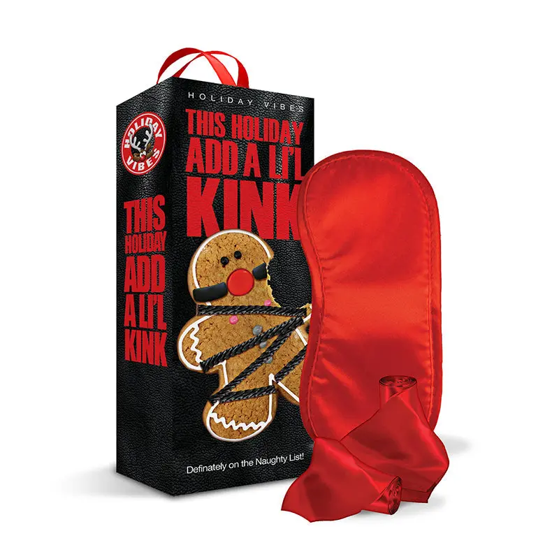 Naughty List Gift Add A Li'l Kink Blindfold Wrist & Ankle Sashes With Storage Bag 1