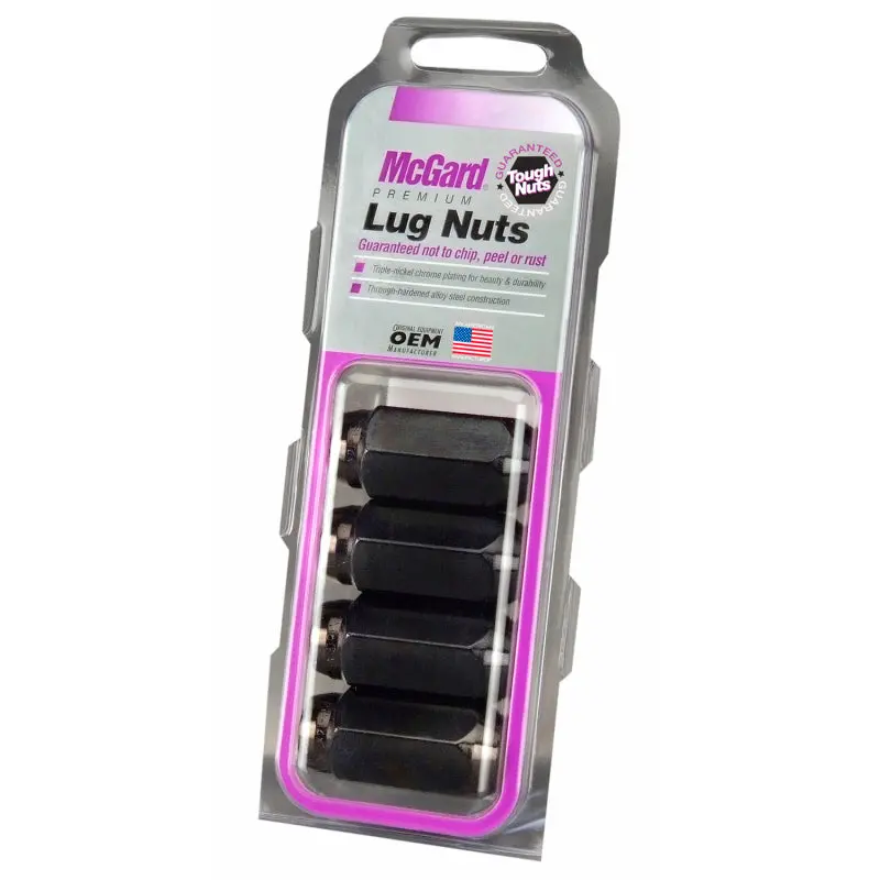Mcgard Hex Lug Nut (Cone Seat) M14x1.5 / 22Mm Hex / 1.945In. Length (4-Pack) - Black 1