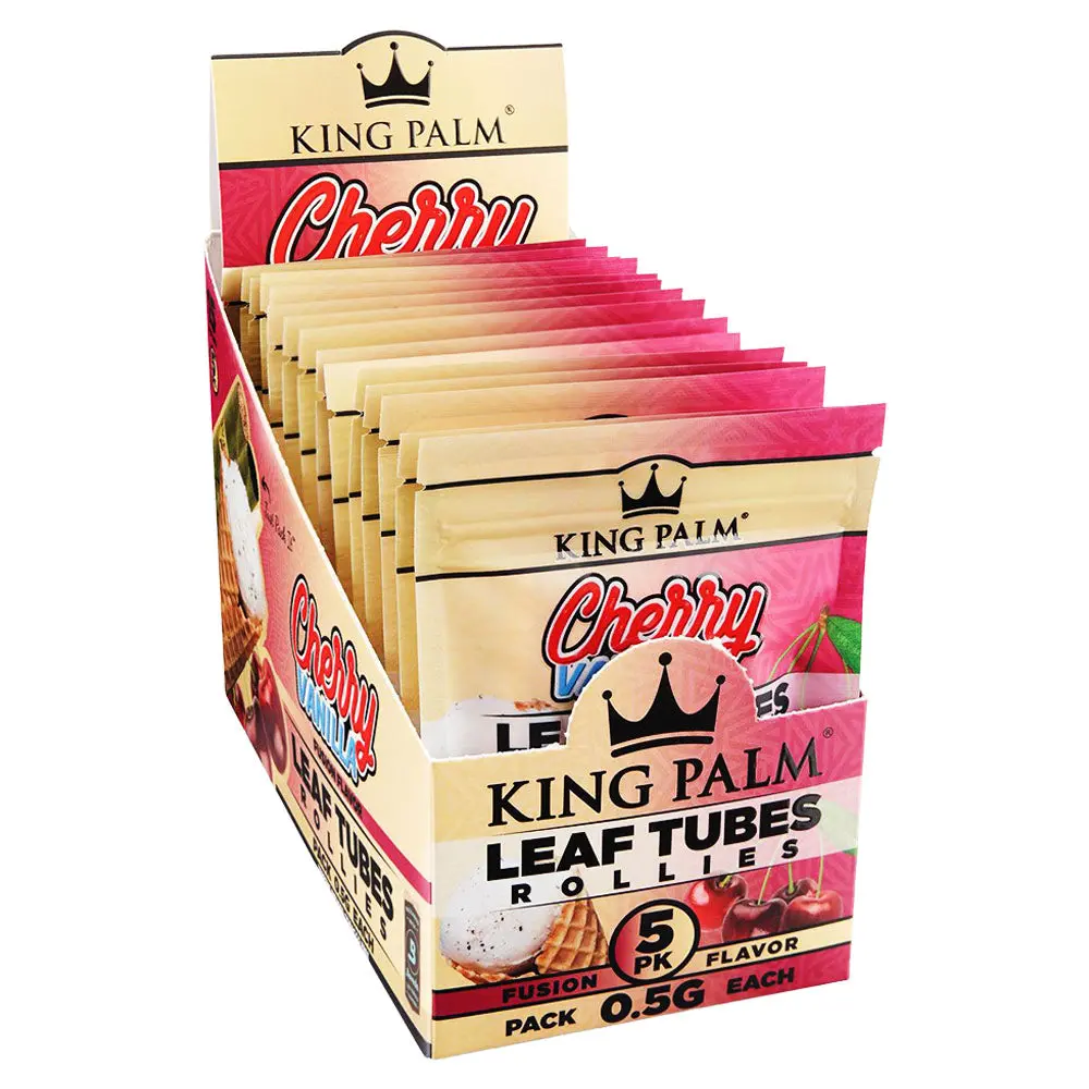 King Palm Hand Rolled Leaf | 5Pk | Rollie | Cherry Vanilla | 15Pc Display 1