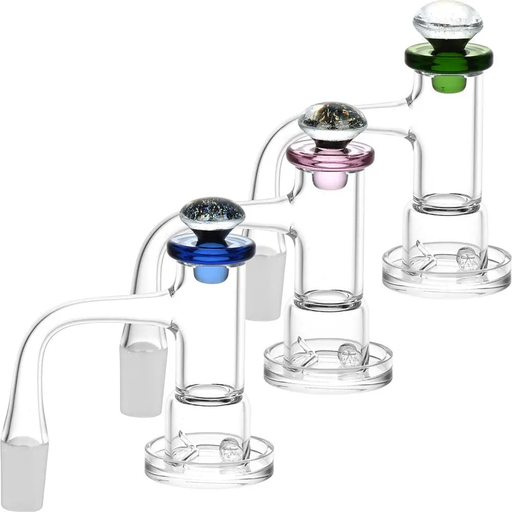 No Weld Quartz Banger Set W/ Dichro Cap & Dichro Beads 1