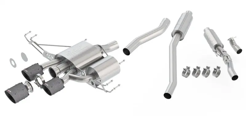 Borla 17-18 Honda Civic Type R 2.0L 2.75In Atak Adjustable Catback Exhaust (Carbon Fiber Black Tip) 1