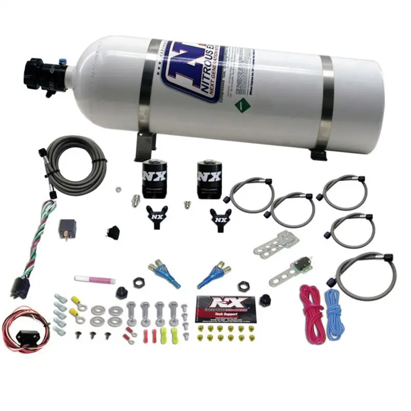 Nitrous Express 03-18 Nissan 350Z/370Z Dual Nozzle (35-150Hp) W/15Lb Bottle 1