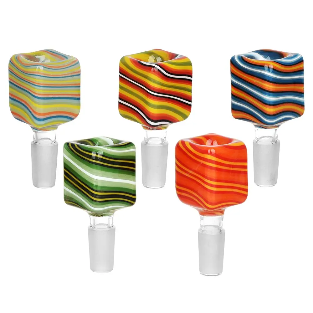 Retro-Glide Square Glass Herb Slide - 14Mm M / 5Ct 1