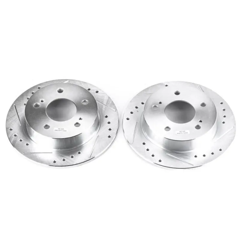 Power Stop 94-98 Nissan 240Sx Rear Evolution Drilled & Slotted Rotors - Pair 1