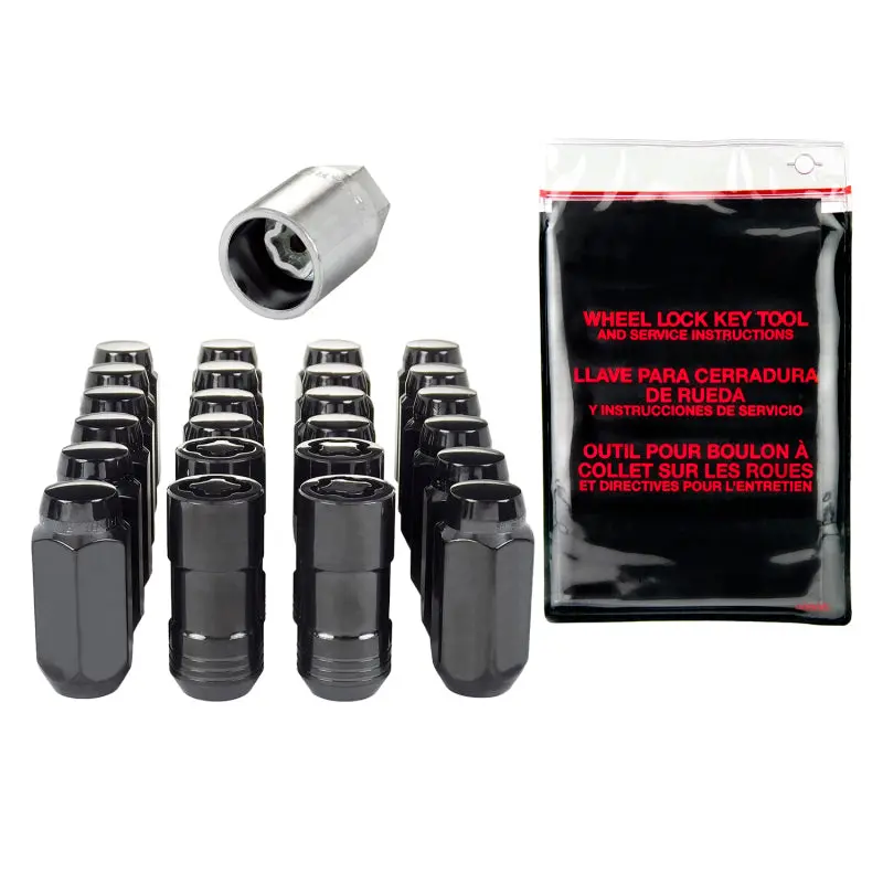 Mcgard 6 Lug Hex Install Kit W/Locks (Cone Seat Nut) M14x1.5 / 13/16 Hex / 1.945In. Length - Black 1