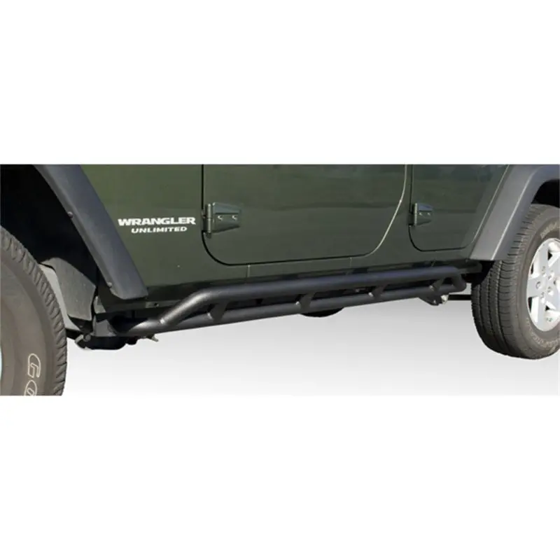 Rugged Ridge Rrc Rocker Guards Black 07-18 4-Door Jeep Wrangler 1