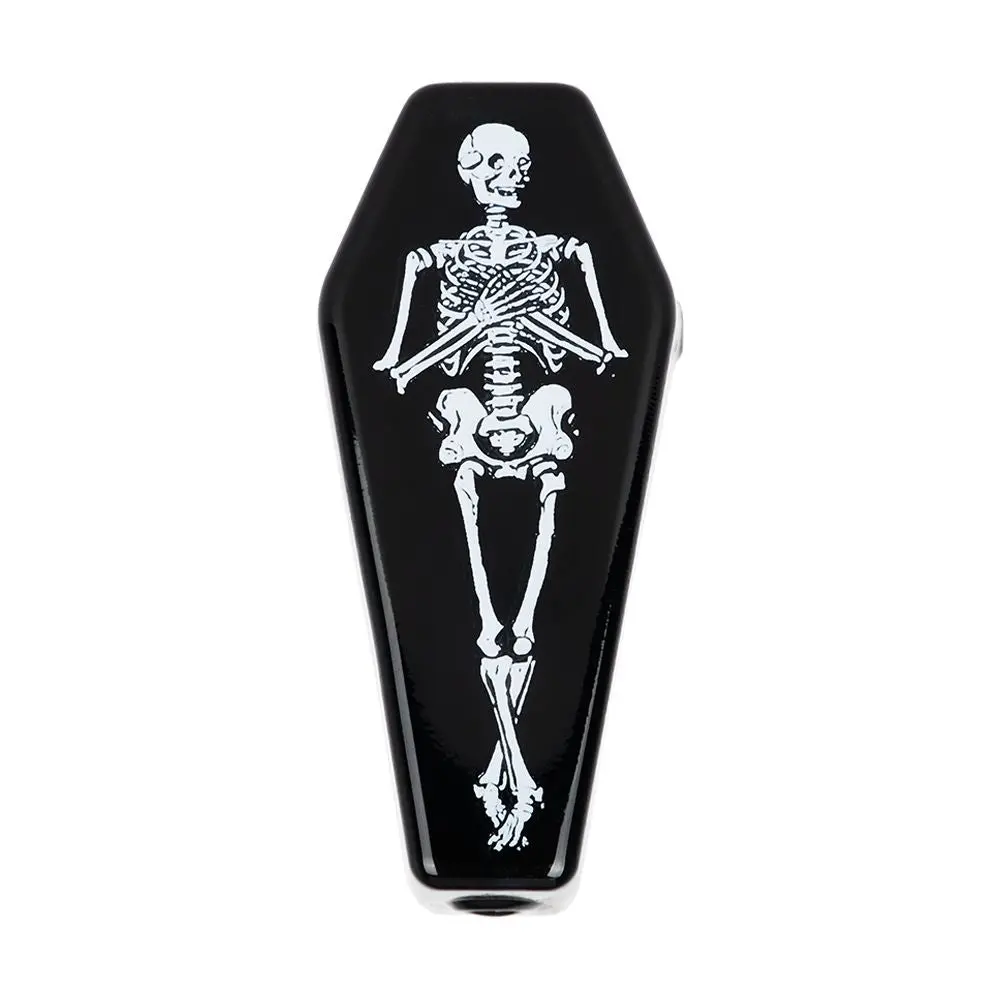 Skelly's Coffin Glass Hand Pipe - 3.75" 1