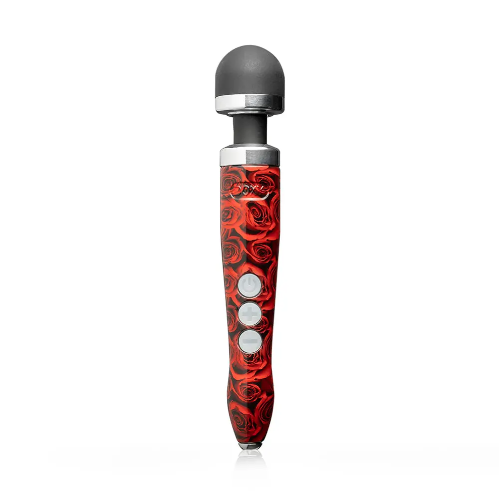 Doxy Die Cast 3R Rechargeable Compact Wand Vibrator Roses 1