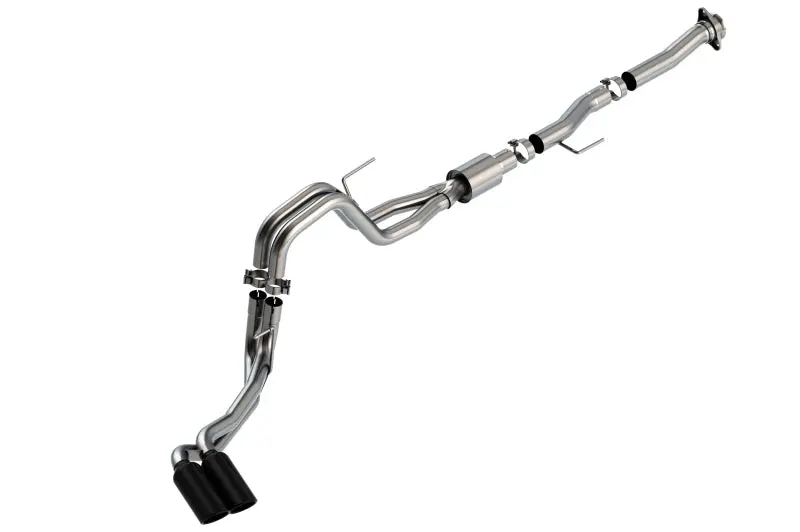 Borla F-150 2021 5.0L 2Dr Rc Sb (122.8 Wb) Xl/Xlt 3/2.25 Dse Cat-Back Atak Black Chrome Tips 1