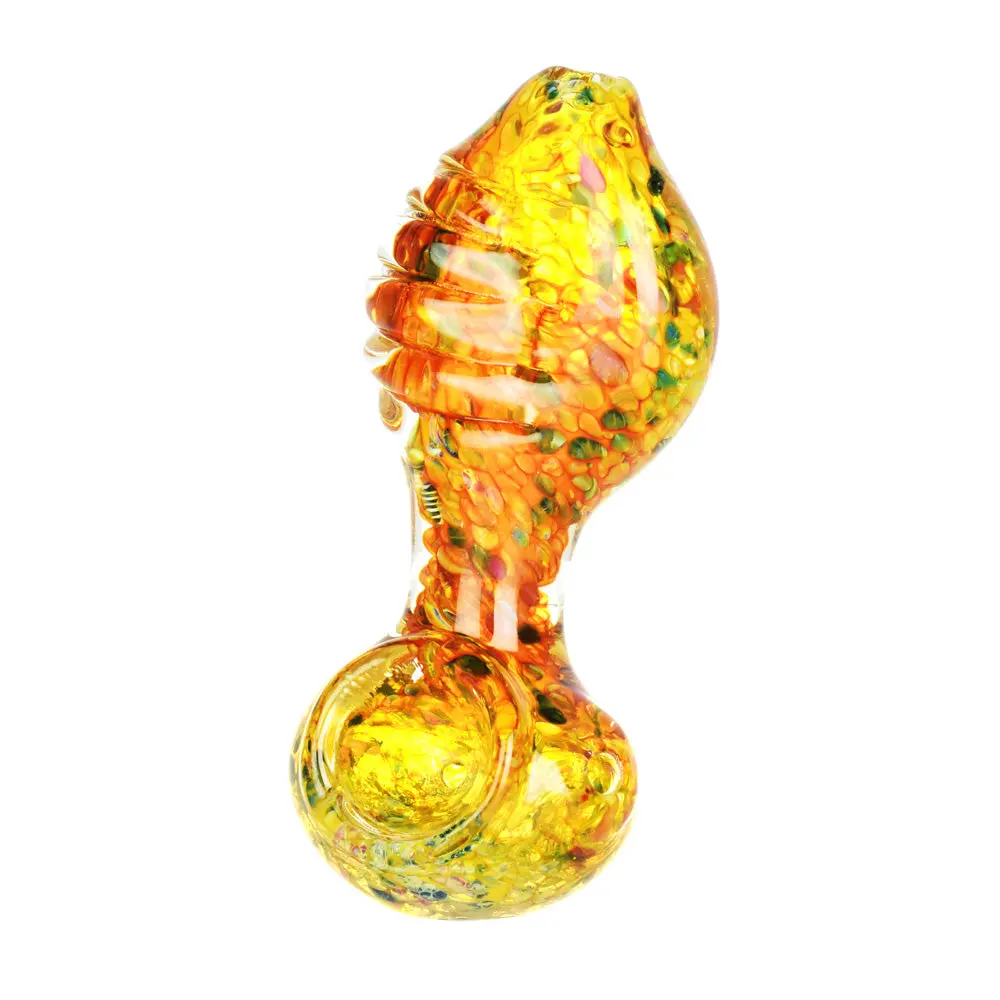 Ocean Floor Flat Neck Glass Hand Pipe 1