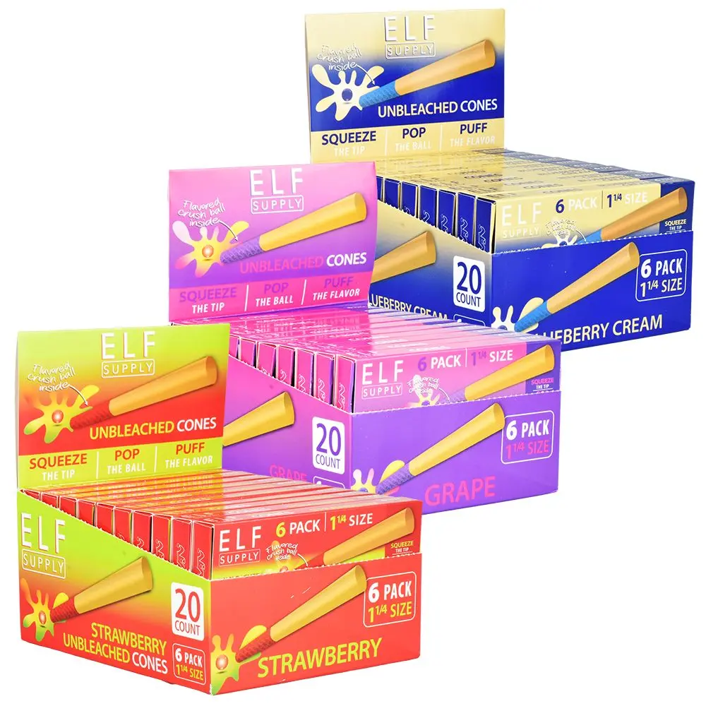 Elf Unbleached Flavor Pop Pre-Rolled Cones | 1 1/4 | 6Pc | 20Pk 1